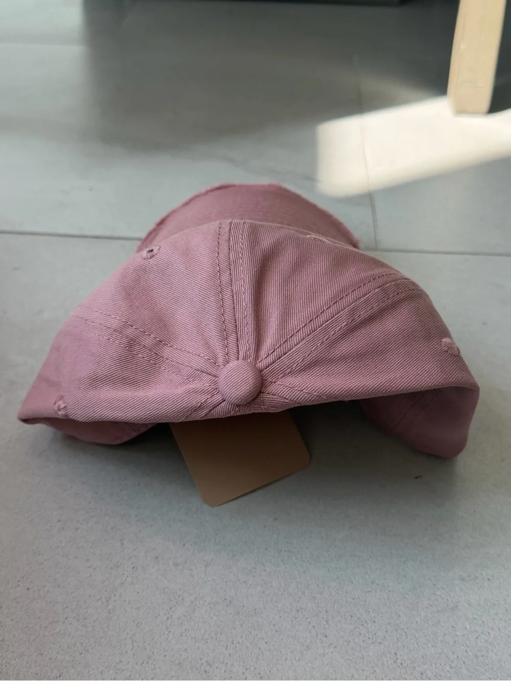 Designer Pink Distressed Logo Baseball Cap Adjustable Cotton Hat NWT Luxury